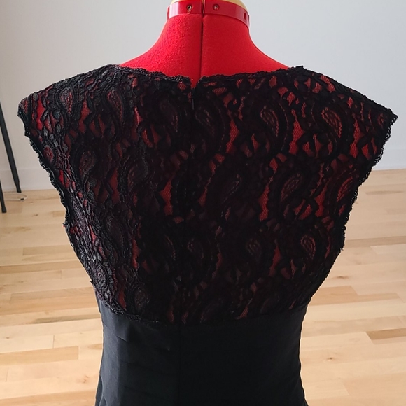 Red and black lace bodice dress size 8 - Picture 4 of 5